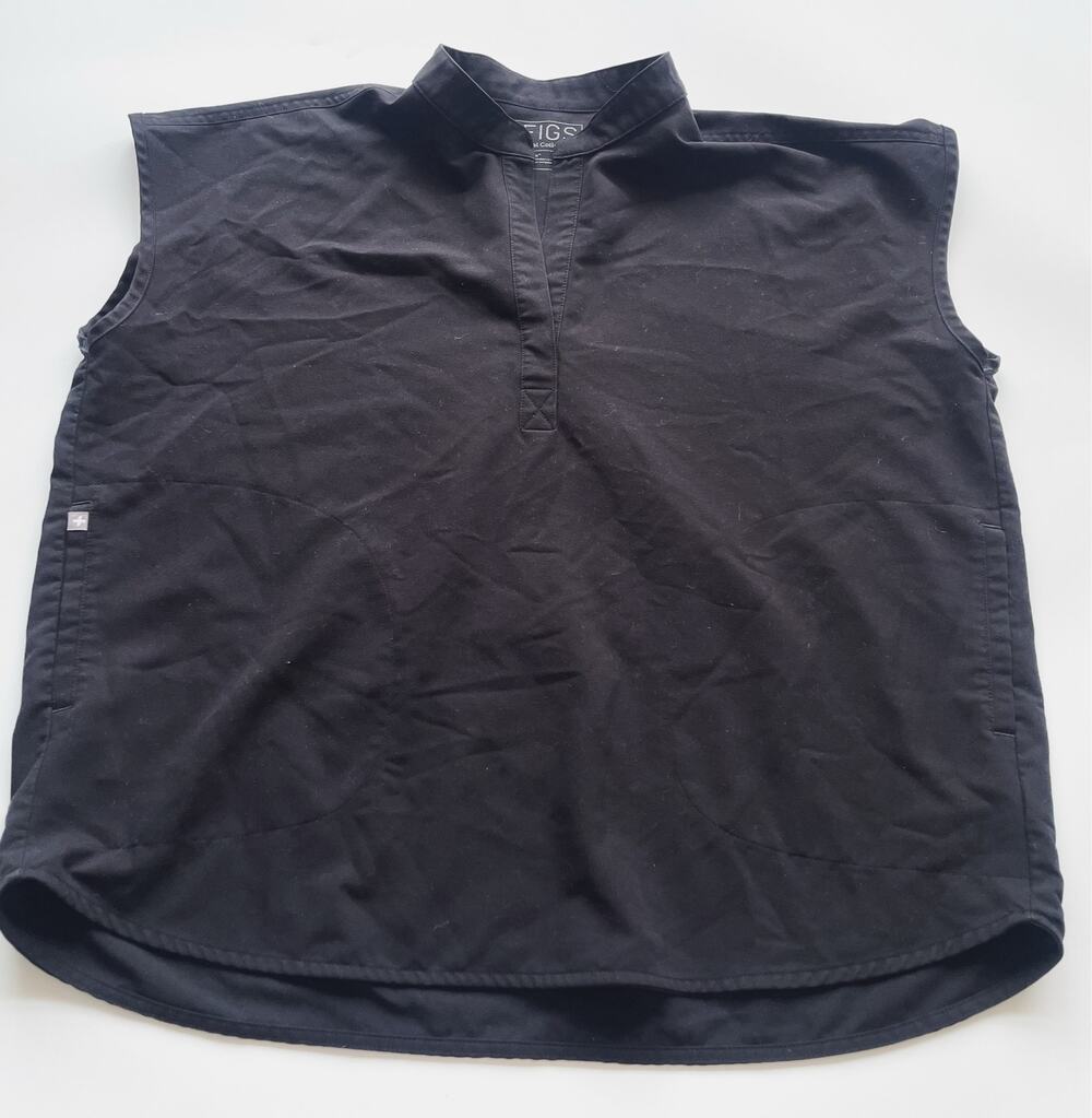 Figs Technical Collection Black Sleeveless Scrub Top Size Large